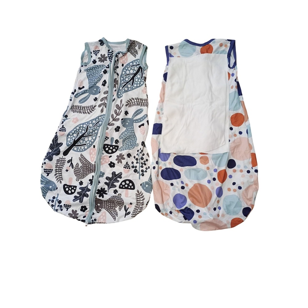 Guntail 2 Pack Baby Sleep Sacks 3-6 Months Rabbit and Rocks Wearable Blankets